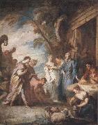 Francois Boucher Welcoming the Servant of Abraham oil painting on canvas